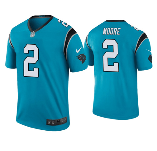 Men's Carolina Panthers #2 D.J Moore Blue Vapor Untouchable Limited Stitched Jersey